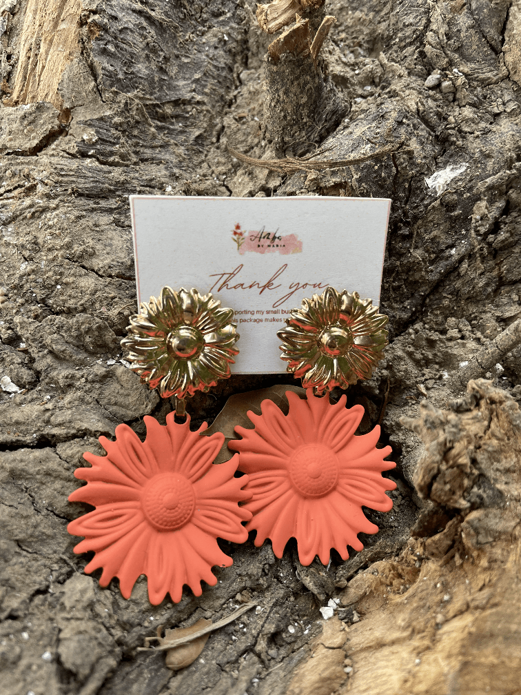 The Sunflower Drops - earrings at AmbsbyMaria