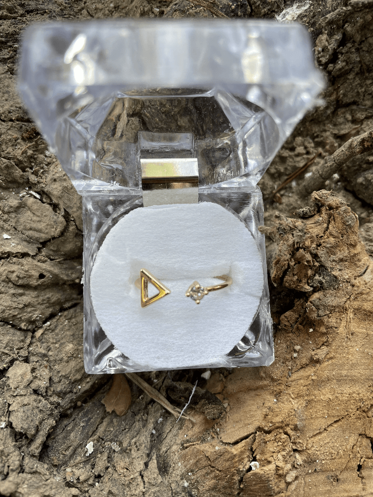 Minimal Gold Point Ring - rings at AmbsbyMaria