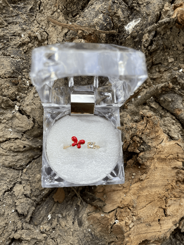 Ruby Petal Ring - rings at AmbsbyMaria
